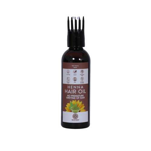 DamnGood Henna Hair Oil- 100ml For Premature Greying , White Hair