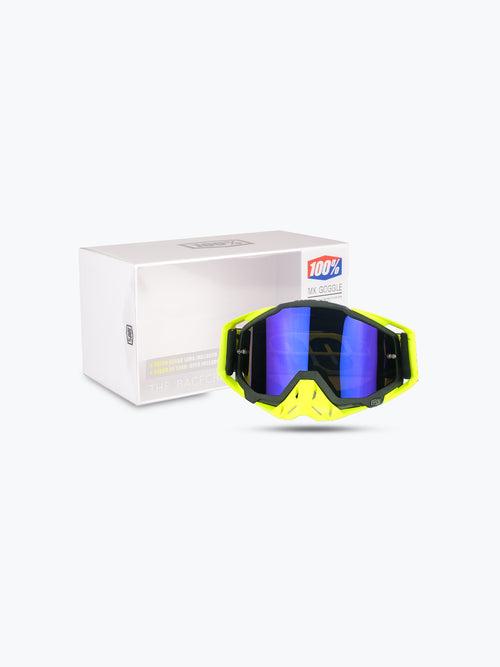 100% Goggles Yellow Black Blue Tint