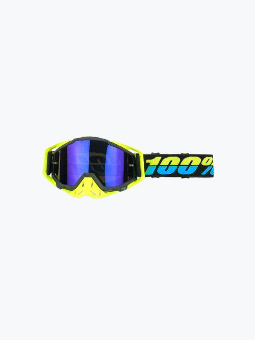 100% Goggles Yellow Black Blue Tint