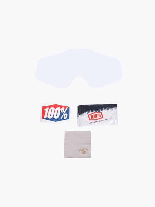 100% Goggles Red White Gold Tint