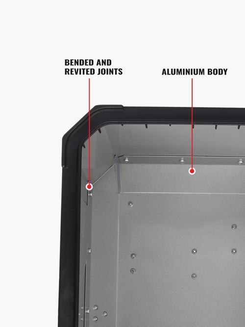 JB TC Aluminium X45 L Gloss Titanium With Backrest Pad