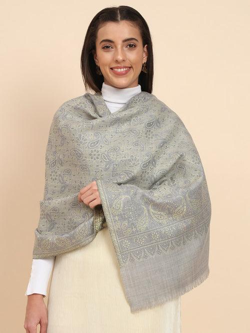 Women’s Light Grey Solid Stole (Size 71X203 CM)