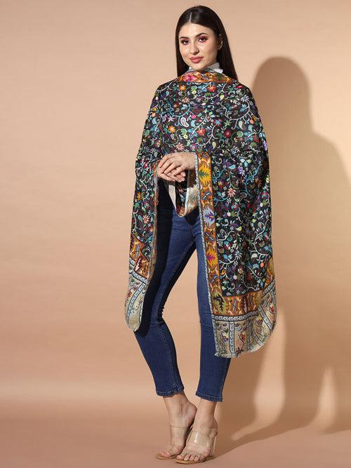 Women's Multicoloured Printed Stole (Size : 71X203 CM)