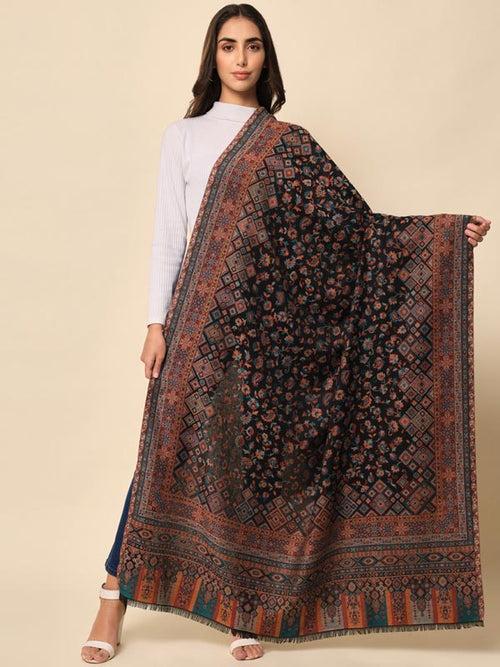 Women Woven Design Jamawar Shawl (Size 101X203 CM)