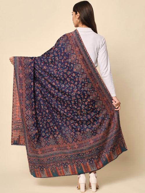 Women Woven Design Jamawar Shawl (Size 101X203 CM)