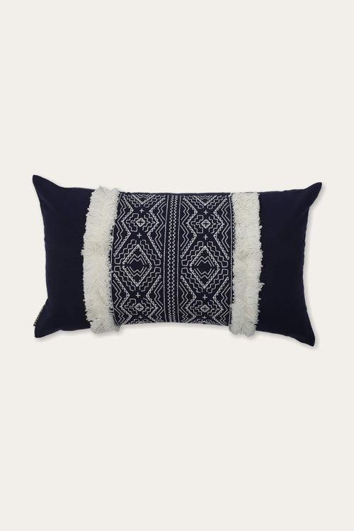 Blue tribal tufted cushion Cover