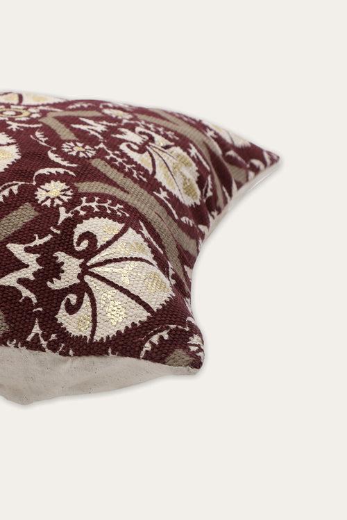 Ottoman Foil Mudcloth Cushion Cover