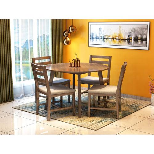 US-7008 4 SEATER ROUND DINING SET WITH CHAIR