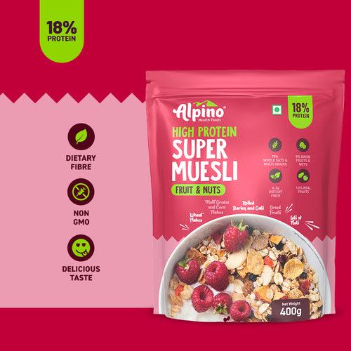 GOOD MORNING COMBO - Chocolate Peanut Butter Smooth 1kg & Super Muesli Fruit and Nuts 400g - Value Pack