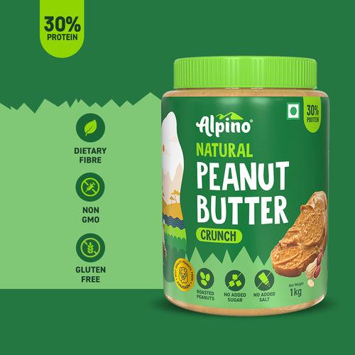 Best Seller Natural Peanut Butter Combo - Crunch 1kg & Smooth 1kg - Saver Value Pack