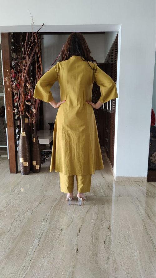 Pagdi Mustard Yellow Coord Set