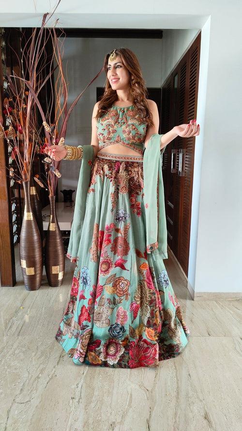 Sea Green Lehenga Set