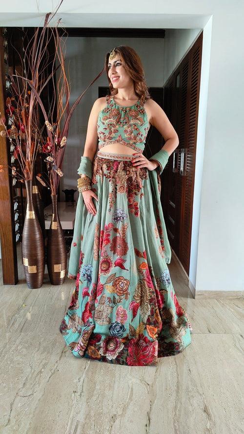 Sea Green Lehenga Set