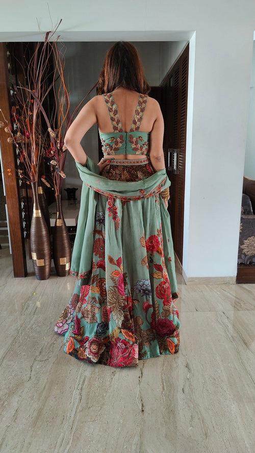 Sea Green Lehenga Set