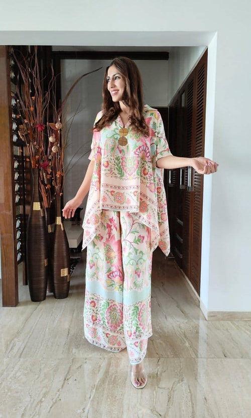 Pastel Kaftan Coord Set