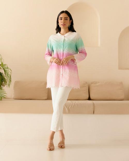 SHADES MULTICOLOR SEA GREEN / RANI SHIRT