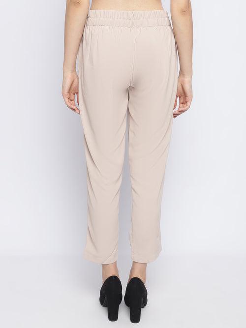 NARROW LEG BEIGE TROUSER