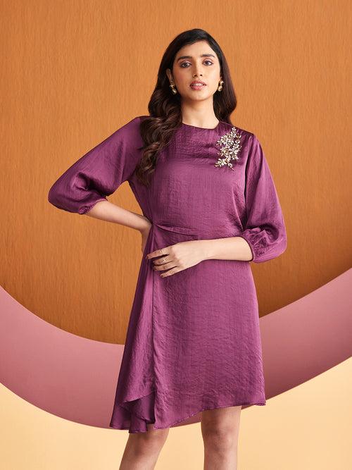 MODE SOLID PLUM TUNIC