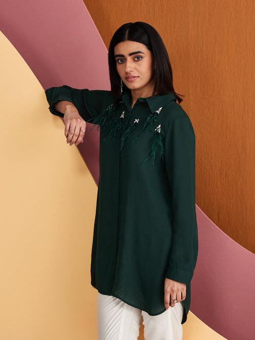 CRYSTALLINE EMERALD GREEN SHIRT