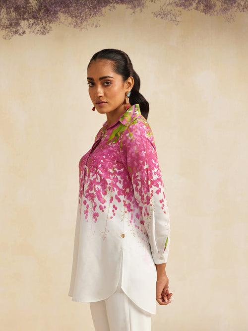 PINK AMALTAS CRYSTALLINE SHIRT