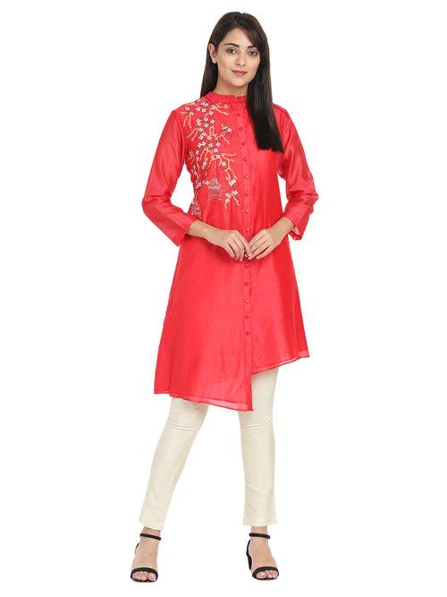 Red Alexi Long Tunic
