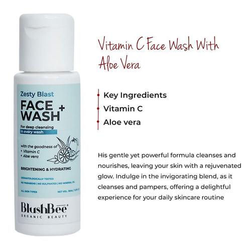 Vitamin C Face Wash with Aloe vera - Mini pack