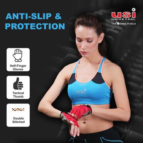 USI Universal THE UNBEATABLE 733BR Bouncer Fitness Gym Gloves (No return no exchange)