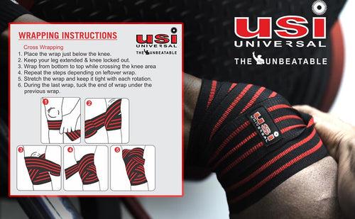 USI Universal 3 Line Knee Wraps – 733KW3 (No return no exchange)