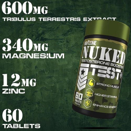 Warzone Nuked Test+ Booster for Men 60 Tablets