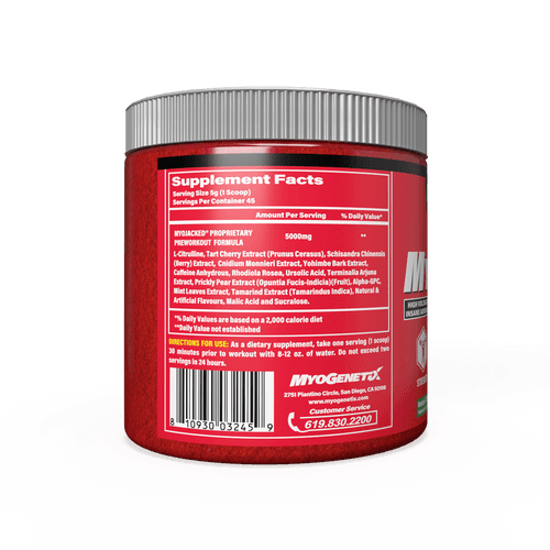 Myogenetix MyoJacked Pre-Workout HSP90 (45 Servings)