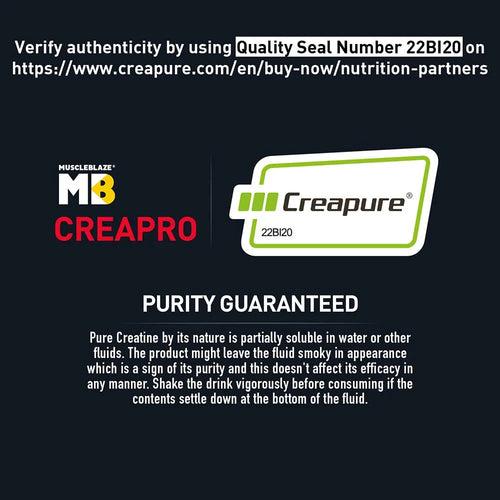 MuscleBlaze CreaPRO Creatine with Creapure Powder from Germany