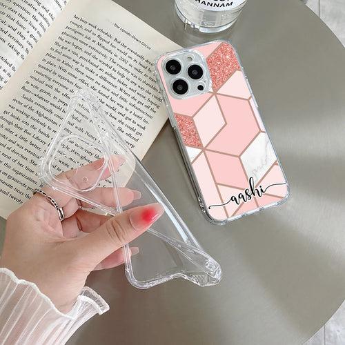 Marble Pink Customize Transparent Silicon Case For Motorola