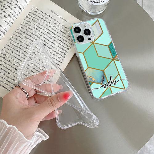 Marble Green Customize Transparent Silicon Case For OnePlus