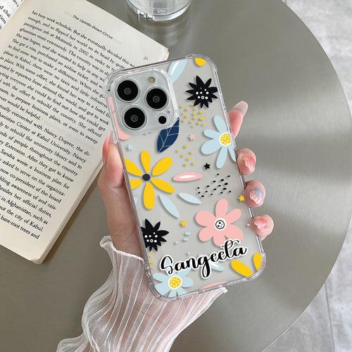 Multi Floral Customize Transparent Silicon Case For Motorola