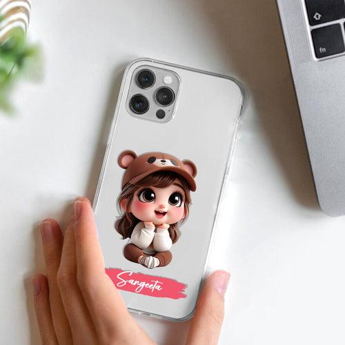 Little Girl Customize Transparent Silicon Case For Motorola