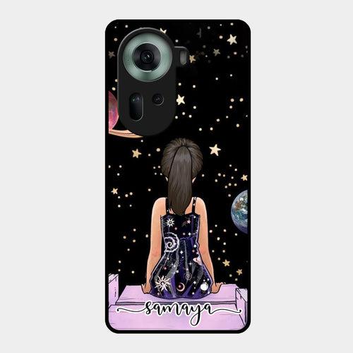 Girl In Universe Customised Glossy Metal Case Cover For Oppo