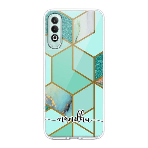 Marble Green Customize Transparent Silicon Case For OnePlus