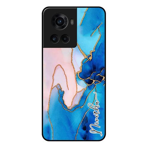 Blue Marble Glossy Metal Case Cover For OnePlus