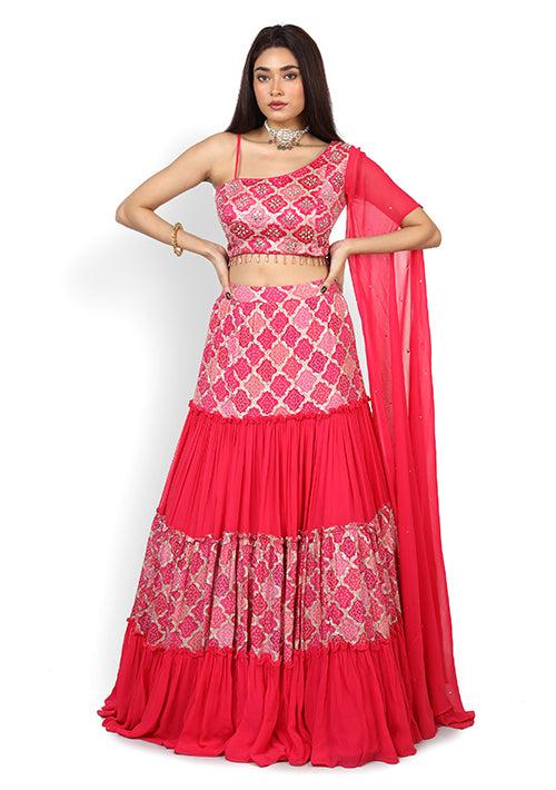 Buy Casual  Lehenga In Pink Color At Online Simaaya