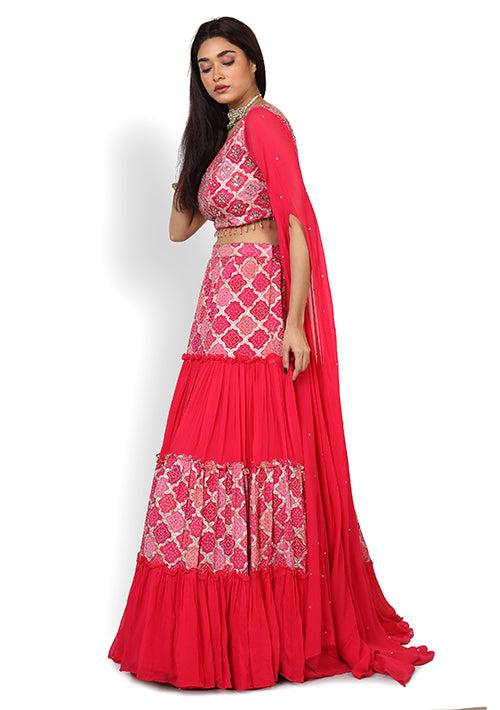 Buy Casual  Lehenga In Pink Color At Online Simaaya