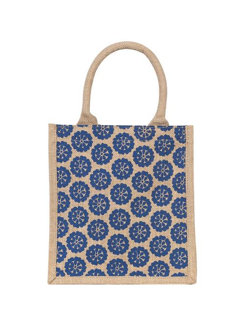 11 X 10 X 7 - JUTE POCKET ZIPPER LUNCH  (B-129-NATURAL)