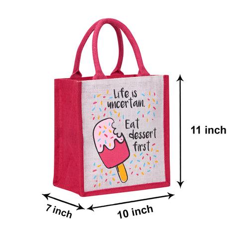 11 X 10 X 7 - LIFE DESSERT LUNCH ZIPPER (B-247-PINK)