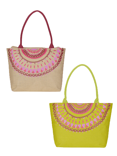 Combo of MANDALA NECK PRINT BAG (D-215-NATURAL) and MANDALA NECK PRINT BAG (D-215-GREEN)