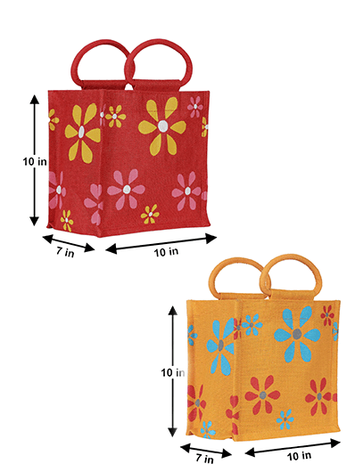 Combo of 10X10 MULTI FLOWER LUNCH (B-106-RED) and 10X10 MULTI FLOWER LUNCH (B-106-YELLOW)