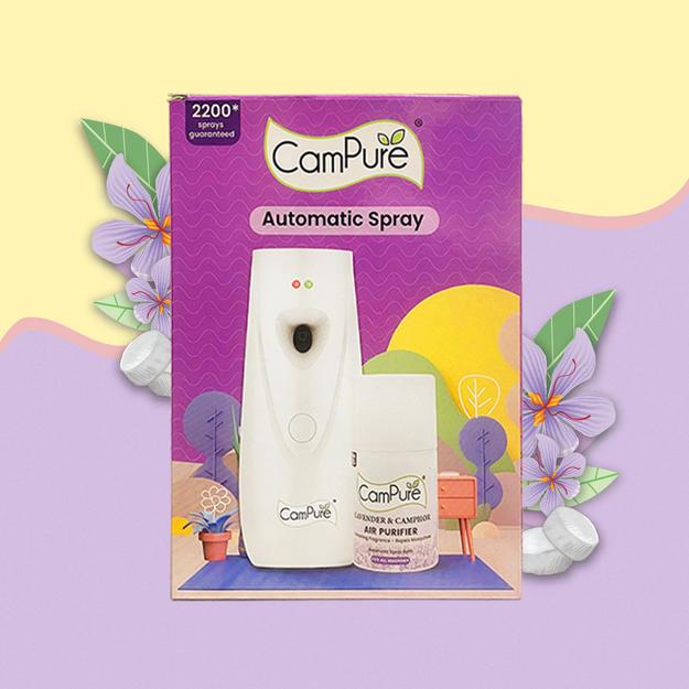 CamPure Automatic Machine + Air Freshener Refill - Lavender & Camphor