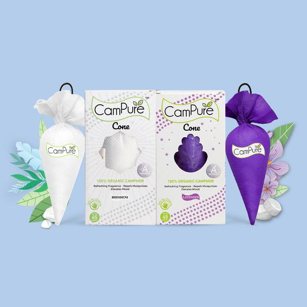 CamPure Cone - Bhimseni & Lavender (Pack of 2)