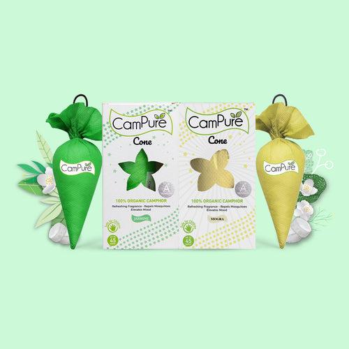 CamPure Cone - Mogra & Jasmine (Pack of 2)