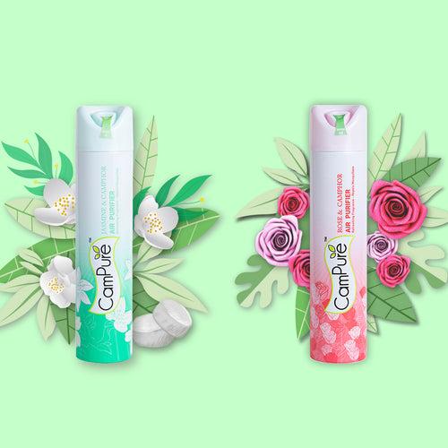 Campure Air Freshener - Jasmine & Rose ( Pack of 2 )