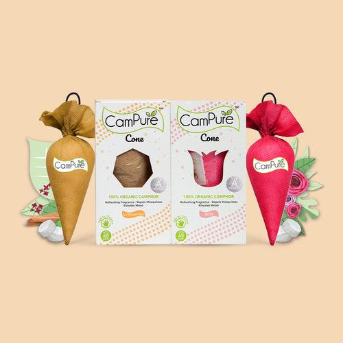 CamPure Cone - Sandalwood & Rose (Pack of 2)