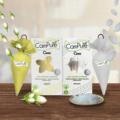 CamPure Cone - Bhimseni & Mogra (Pack of 2)